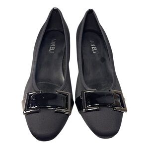 Vaneli Arette Black Buckle Block Heel Dress Shoes – Size 6.5M